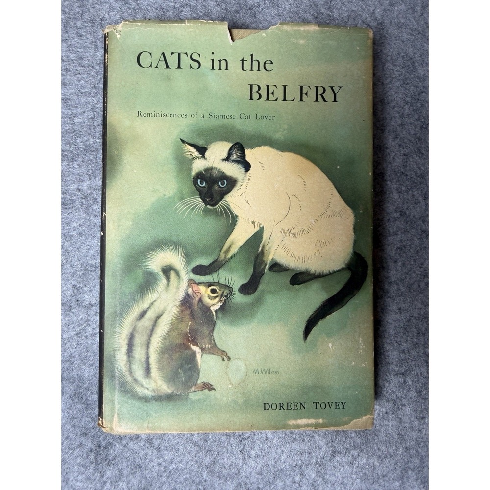 Vintage 1958 Cats in the Belfry Doreen Tovey Book Siamese Cat Grandmacore - Picture 1 of 8
